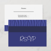 Royal Blue Wedding RSVP Karte (Vorne/Hinten)