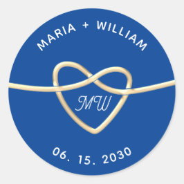 Royal Blue Wedding Runder Aufkleber