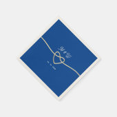 Royal Blue Wedding Serviette (Ecke)
