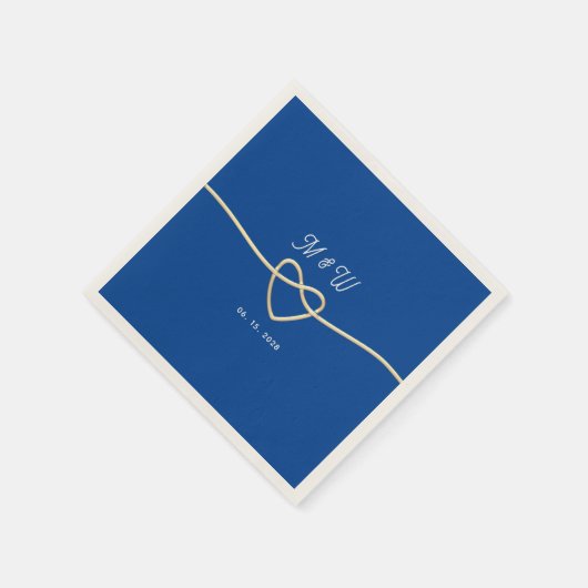 Royal Blue Wedding Serviette (Ecke)