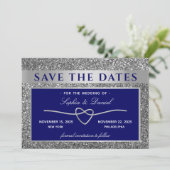 Royal Blue Wedding speichert das Datum Save The Date (Stehend Vorderseite)