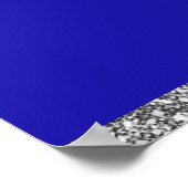 Royal Blue Wedding Welcome Poster (Ecke)