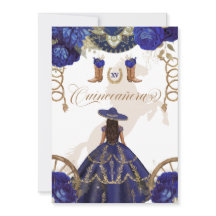 Royal Blue Western Charro 2-seitige Quinceanera