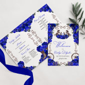Royal Blue Western Charro Quinceñera Programm