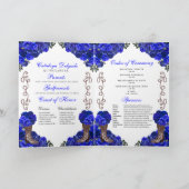 Royal Blue Western Charro Quinceñera Programm (Innenseite)
