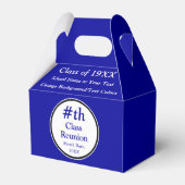 Royal Blue, White, Class Wiedersehen Gift Bag Idea Geschenkschachtel (Rückseite)