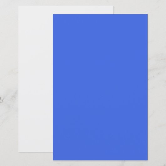 Royal Blue & White Custom Paper Sheet (Vorne/Hinten)