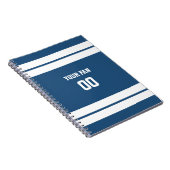 Royal Blue & White Football Team Personalisiert Notizblock (Rechte Seite)