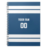 Royal Blue & White Football Team Personalisiert Notizblock (Vorderseite)