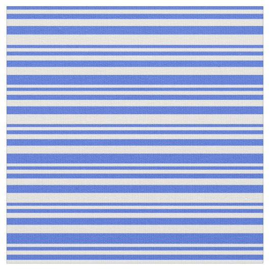 Royal Blue & White Lined Muster Stoff (Nahaufnahme)