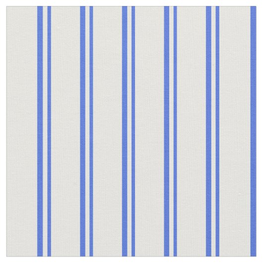 Royal Blue & White Lines/Stripes-Muster Stoff (Nahaufnahme)