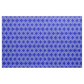 Royal Blue, White marokkanische Quatrefolie #7 Stoff (Fat Quarter (45,7 x 55,9 cm))