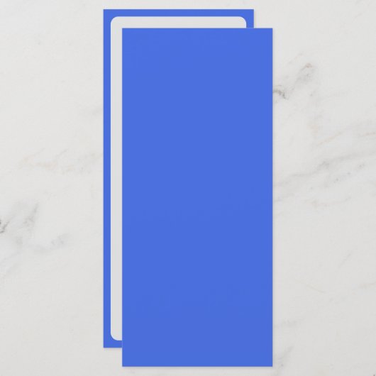 Royal Blue & White Menu mit Border - individuell e Menükarte (Vorne/Hinten)