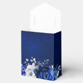 Royal Blue White Metallic Floral Wedding Fa Geschenkschachtel (Geöffnet)