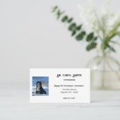 Royal Blue & White mit Logo oder FotoBusiness Card Visitenkarte (Stehend Vorderseite)