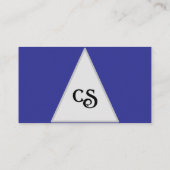 Royal Blue & White mit Logo oder FotoBusiness Card Visitenkarte (Rückseite)