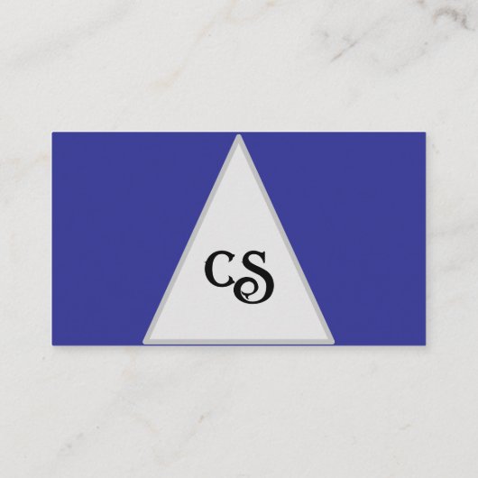 Royal Blue & White mit Logo oder FotoBusiness Card Visitenkarte (Rückseite)