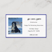 Royal Blue & White mit Logo oder FotoBusiness Card Visitenkarte (Vorderseite)