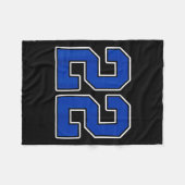 Royal Blue White Number 22 Jersey Player Uniform # Fleecedecke (Vorderseite (Horizontal))
