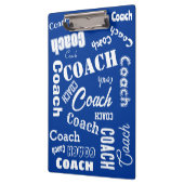 Royal Blue White Personalisiert Coach Geschenk Nam Klemmbrett (Links)