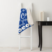 Royal Blue White Personalisiert Coach Geschenk Nam Sherpadecke (Beispiel)