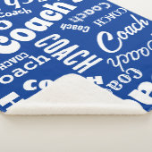Royal Blue White Personalisiert Coach Geschenk Nam Sherpadecke (3/4)