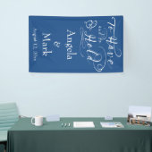 Royal Blue White Personalisiert Wedding Banner (Messeveranstaltung)