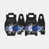 Royal Blue White Silver Metallic Brautparty Fav Geschenkschachtel (Ungefaltet)