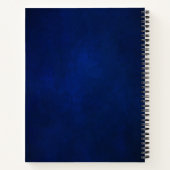 Royal Blue White Silver Metallic Brautparty Notizblock (Rückseite)