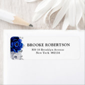 Royal Blue White Silver Metallic Floral Wedding (Insitu)