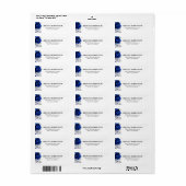 Royal Blue White Silver Metallic Floral Wedding (Vorne)