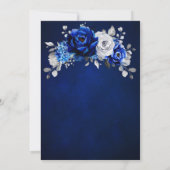 Royal Blue White Silver Metallic Wir tun es noch Einladung (Rückseite)