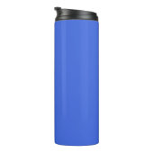 Royal Blue White Text Elegante Minimal individuell Thermosbecher (Nach rechts gedreht)