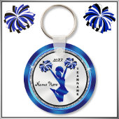 Royal Blue, White und Black Chereleader Schlüssela Schlüsselanhänger