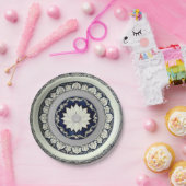 Royal Blue Wildblume Floral Keramik Wedding Pappteller (Party)