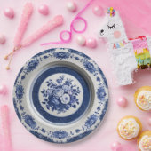 Royal Blue Wildblume Floral Keramik Wedding Pappteller (Party)