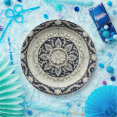 Royal Blue Wildblume Floral Keramik Wedding Pappteller (Party)