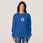 Royal Blue Women's Sweatshirt w/Evil Eye Image (Vorne ganz)