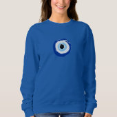 Royal Blue Women's Sweatshirt w/Evil Eye Image (Vorderseite)