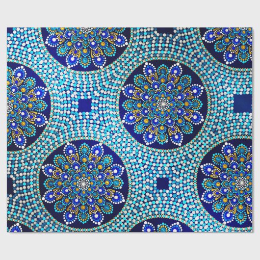 Royal Blue Wrapping Paper Geschenkpapier (Flach)