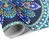 Royal Blue Wrapping Paper Geschenkpapier (Rolleneckpunkt)