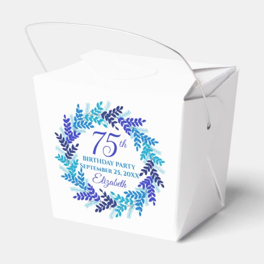 Royal Blue Wreath 75. Geschenkschachtel (Rückseite)