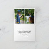 Royal Blue Yellow Gold Alcohol Tinte Moderne Schri Dankeskarte (Innenseite)