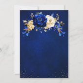 Royal Blue Yellow Gold Brautparty Einladung (Rückseite)