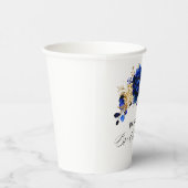 Royal Blue Yellow Gold Brautparty Pappbecher (Rechts)