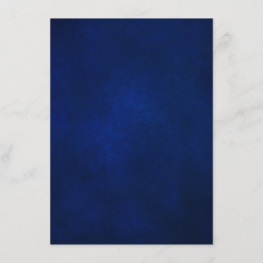 Royal Blue Yellow Gold Floral Wedding Details Encl Begleitkarte (Rückseite)