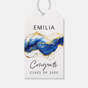 Royal Blue Yellow Gold Glückwunschs Abschluss Geschenkanhänger