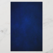 Royal Blue Yellow Gold Metallic Wedding Menu (Rückseite)