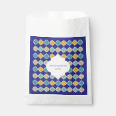 Royal Blue Yellow Wedding Geschenktütchen (Vorderseite)