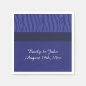 Royal Blue Zebra Pattern Serviette (Vorderseite)